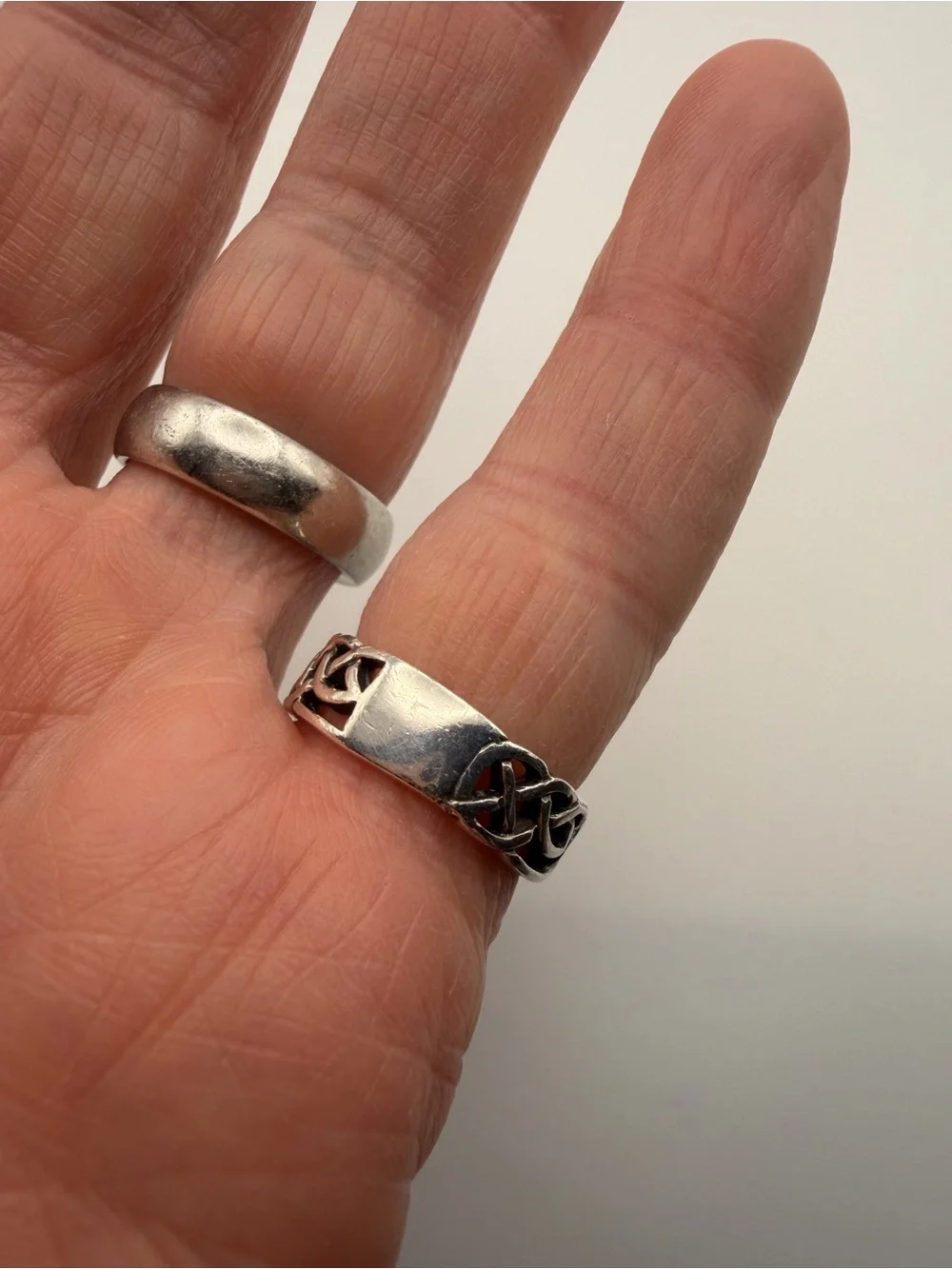 Sterling Silver Celtic Knot Band Ring - Size 6 - 4.5g